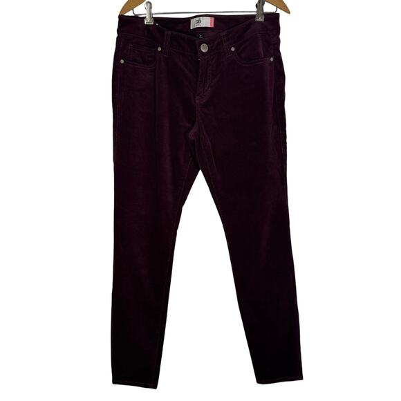 Cabi Jeans Purple Skinny Corduroy Pants Size 8 - Picture 1 of 4